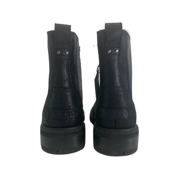 Sorel Winter Boots Sz 7 Lennox Lace Cozy Waterproof Black/Nocturnal Red New - Picture 8 of 9